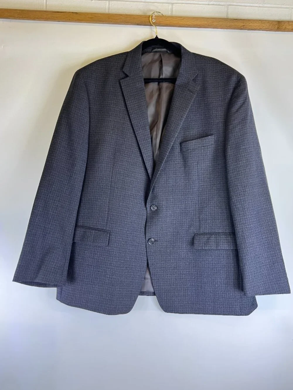 Lauren Ralph Lauren Men’s Wool Blazer 48R Gray Check Two Button Sport Coat